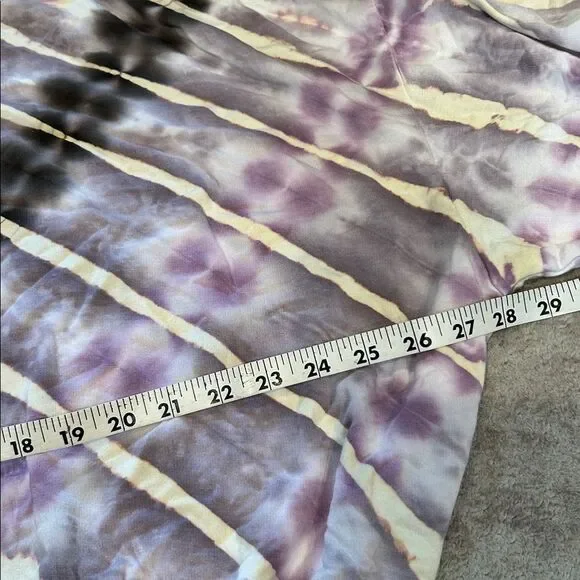 Young Fabulous & Broke Cream and Purple Tie-Dye Sweatshirt batwing med - Picture 3 of 6